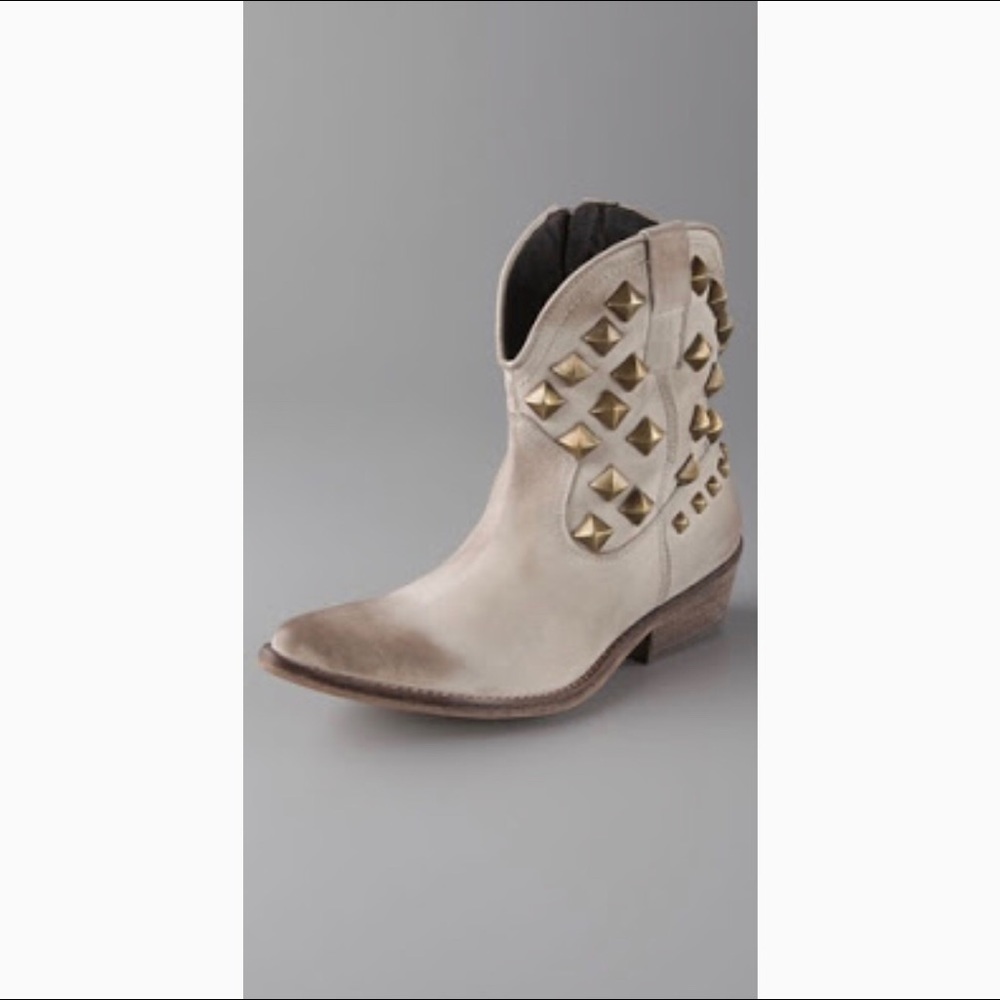 Jeffrey Campbell Kiki Distressed Stud Boots 38